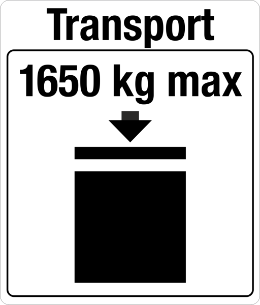 Verpackungskennzeichen in 4 Gewichten